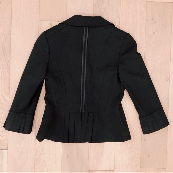 D&G Black Notched Collar Fitted Button Up Blazer SZ 42 4 6 - Picture 8 of 17